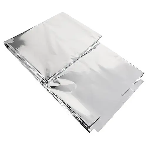 Produktbild: KONTONTY Goldfolie Tischdecken wasserdicht Set 270x100CM Silber Party Zubehör Abdeckung