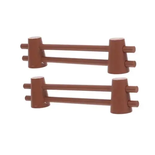 Produktbild: KONTONTY 2St Holzzaunverzierungen Einfassungszäune Outdoor-Spielzeug für Kinder Spielzeuge Mini-Farm-Zubehör Miniaturzaun sammeltassen sammlerstücke Kleiner Holzzaun Minizaun Eiche Brown