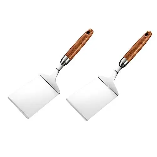 Produktbild: KONTONTY 2-teiliges Steakspatel-Set Aus Edelstahl Für Teppanyaki-grillspatel