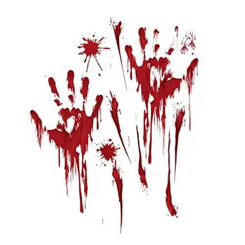 Produktbild: KONTONTY 2er Satz Halloween Wandaufkleber Fensteraufkleber Handabdruck Für Wohnzimmer Schlafzimmer Wanddekor Einfach Anzubringen