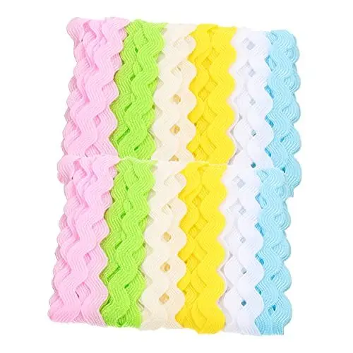 Produktbild: KONTONTY 2St Wasserwellenrand-Gurtband Zickzack gestreiftes Kleid Kleider seidenband pack Schleifenkleid Mehrzweck-Nähgarnitur Wellenfransenbesatz Multifunktion seitliches Gurtband