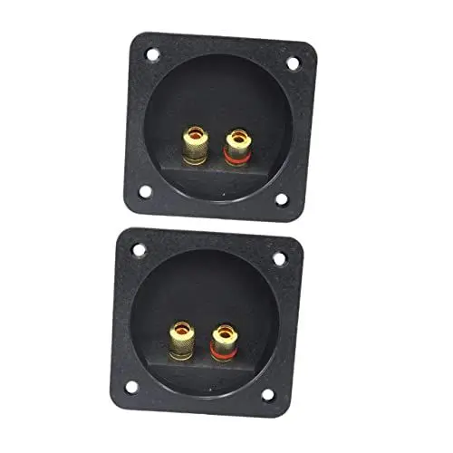 Produktbild: KONTONTY 2st Lautsprecher-anschlussdose Lautsprecheranschlussschale Ecualisador Car Audio Draht Anschlussklemmen Für Lautsprecher Schraub-Cup-anschlüsse Crimpverbinder Abs-außenbox Black