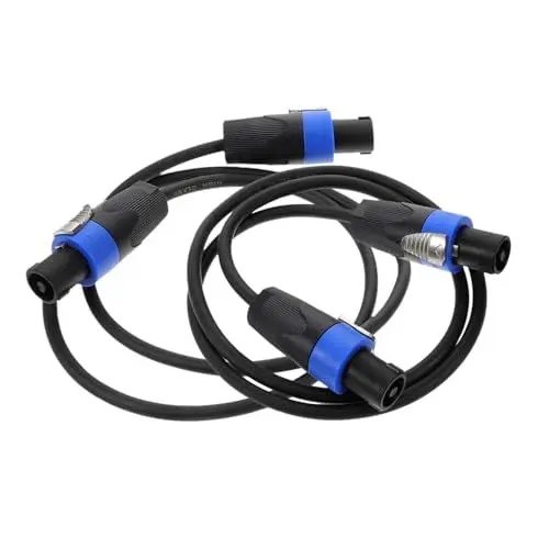 Produktbild: KONTONTY 2stücke Lautsprecherkabel Reinem Kupfer Für Autos Audio Mit Stecker Stecker Draht Terminals Lautsprecher-patchkabel Instrumentenkabel Komponentenkabel