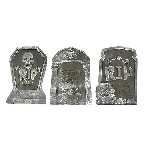 Produktbild: KONTONTY 3 Stück Halloween Deko-grabsteine Gruselige Atmosphäre Requisiten Aus Schaum Für Party Und Heimdekoration