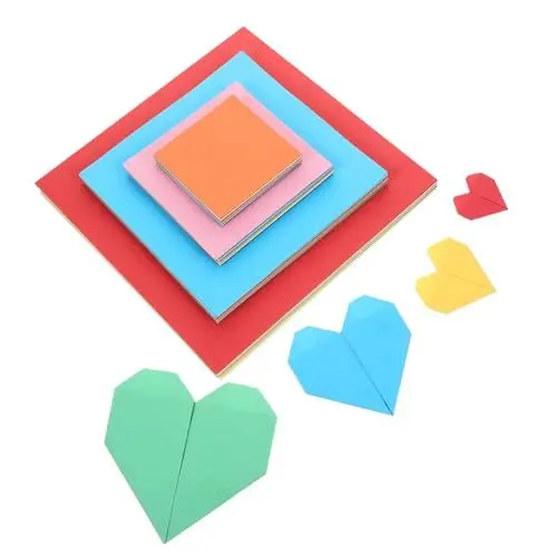 Produktbild: KONTONTY Papiermaterial 400 Helle Origami-papierbögen Quadratisch Ideal Für Das Basteln Von Sammelalben Für Jungen Und Mädchen