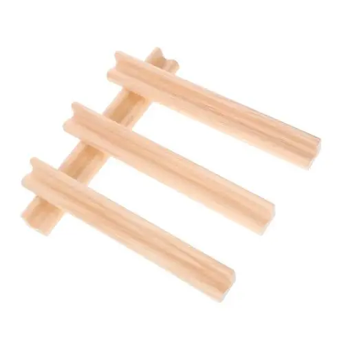 Produktbild: KONTONTY 4 Stück Domino-Spielständer Bausteine Fliesenständer Mahjong-Tabletts Halter für Dominosteine Spiele spielkartenhalter spielkartenständer Display-Tabletts Ausstellungsstand hölzern