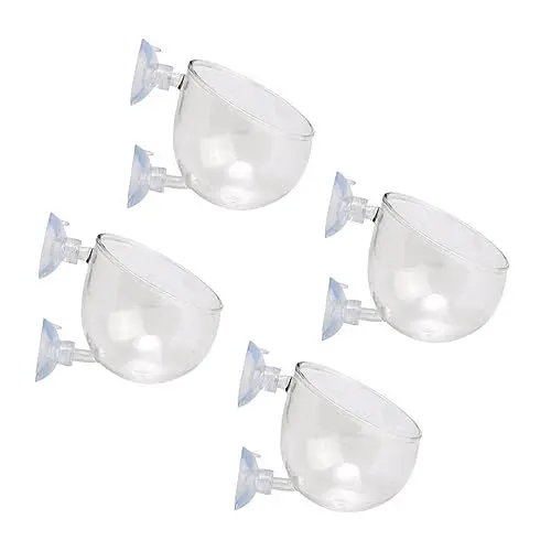 Produktbild: KONTONTY 4 Stück Teiliges Wasserpflanzen Zuchtbecher für Aquarien zur Haltung und Anpflanzung von Wasserpflanzen mit Durchlässigem Boden und Saugnäpfen
