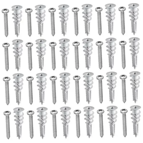 Produktbild: KONTONTY 50 Sets Gips Wandanker Ankerschrauben Betonanker Und Schrauben Set Robuste Wandanker Aus Kunststoff Und Metall