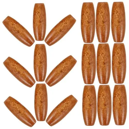 Produktbild: KONTONTY Bastelperlen 50 Stück Ovale Holzperlen Abstandsperlen Für Die Herstellung Von Halsketten Und Armbändern