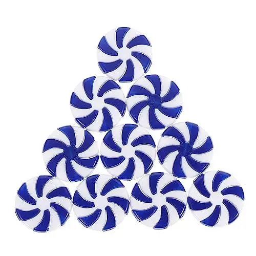 Produktbild: KONTONTY 50 Stück Runde Acrylperlen DIY-perlen Weihnachtsbaumanhänger Weihnachtsschmuckdeko