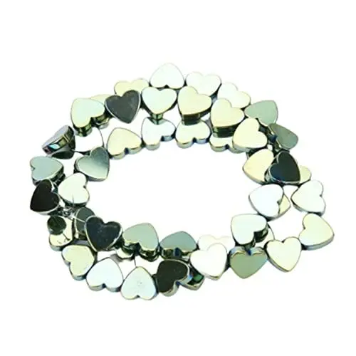 Produktbild: KONTONTY 50stücke Einstellbare Herzform Perlenkette Farbige Steinperlen Für Diy Schmuckzubehör Geeignet Für Armbänder Und Halsketten Grün Kreatives Bastelset Für Schmuckliebhaber