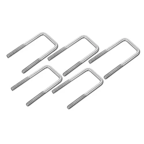 Produktbild: KONTONTY 5 Stück U-bolzen-verschluss Edelstahl Quadratische U-bolzen Bootsanhänger U-bolzen Rundbogen U-bolzen Heavy Duty