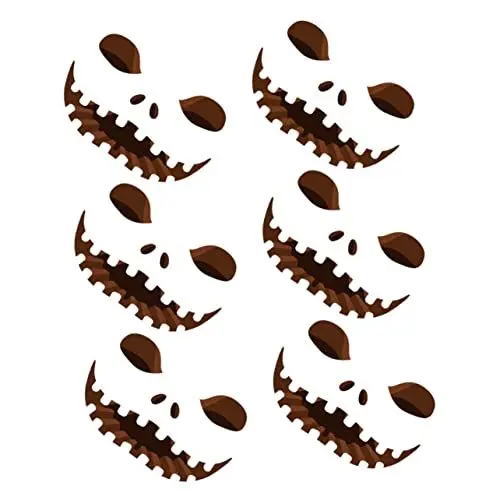 Produktbild: KONTONTY Kürbis-Aufkleber-Rolle Halloween-Aufkleber Dunkle Aufkleber 6 Blätter Schreiende Aufkleber Für Heimdekoration Party-Thema