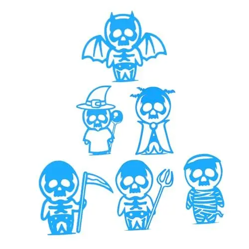 Produktbild: KONTONTY 6pcs Halloween Leuchtende Aufkleber Wandaufkleber Für Bar Abnehmbar Und Wiederverwendbar