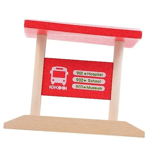 Produktbild: KONTONTY Exquisites Holzspielzeug-Bahnhofsbahnsteig-Set für Jungen und Mädchen Simulationsbahnhof-Bahnsteig-Spielzeug