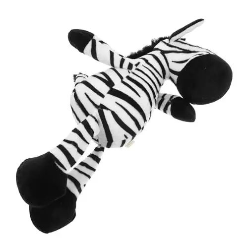 Produktbild: KONTONTY Dekoratives Stofftier Entzückendes Zebra-Spielzeug Realistisches Plüsch-Zebra-Spielzeug Kinder-Accessoire Weiches Füllmaterial Exquisites Design Langlebige Qualität