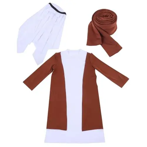 Produktbild: KONTONTY Kostüm Für Jungen Und Mädchen Dubai Shepherd Kostüm Mit Kopfbedeckung Für Halloween Und Partys