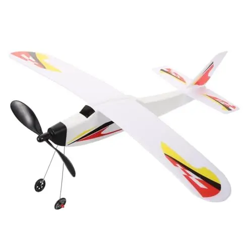 Produktbild: KONTONTY Gummibandbetriebenes Flugzeug Flugzeugspielzeug Für Jungen Und Mädchen Flugzeugspielzeug Für Outdoor-Sportarten Fliegen Im Zufälligen Stil