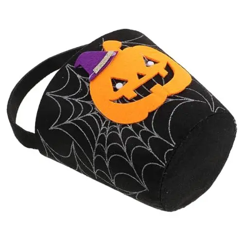 Produktbild: KONTONTY Halloween-leckerli-tasche Vliesstoff Spinne Fledermaus Kürbis Süßigkeitenbeutel Handeimer Trick-or-treat-tasche