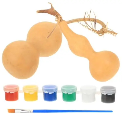 Produktbild: KONTONTY Kürbis Bastelset für Kinder Selbstgemacht Malset mit Natürlichen Kürbissen Kreatives Malen Basteln Kunst und Handwerksprojekt für 4-8 Abwaschbare Farben