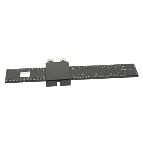 Produktbild: KONTONTY Tragbares Gleitlineal Für Holzbearbeitung Markierungs Und Messlineal Aus Metall Lineal Mit Gleitstopp-design