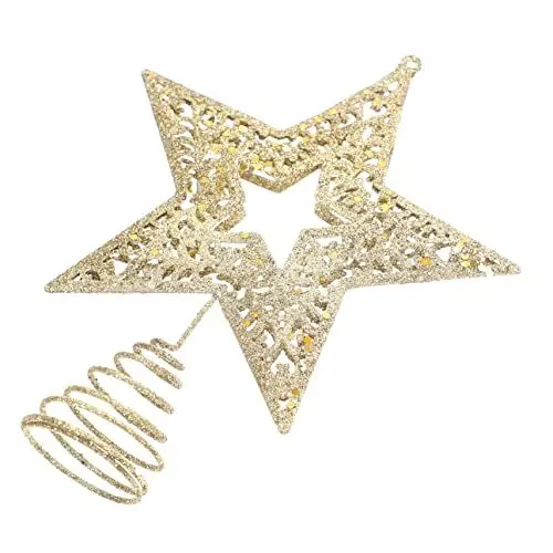 Produktbild: KONTONTY Stern-baumspitze Für Den Urlaub Weihnachtsbaumschmuck Vintage-Dekoration Weihnachtsbaumspitze Weihnachtsschmuck