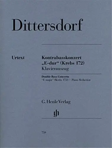 Produktbild: Kontrabasskonzert ''E-dur'' Krebs 172. Kontrabass und Klavier: Besetzung: Kontrabass und Klavier (G. Henle Urtext-Ausgabe)