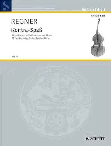Produktbild: Kontra-Spaß: 12 leichte Stücke für Kontrabass und Klavier. Kontrabass und Klavier. (Edition Schott)