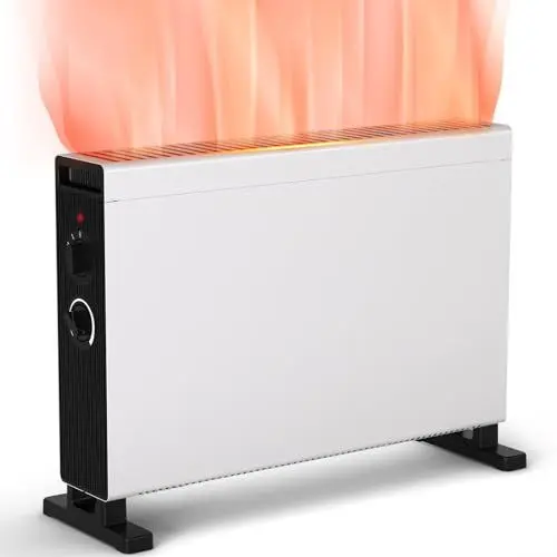 Produktbild: Konvektor Heizung Konvektionsheizungen Elektrische Heizung, Heizkörper, 1000W/2000W Zimmerheizung mit einstellbarer für Schlafzimmer Küche Büro, Energieeffizienz Silent Heater