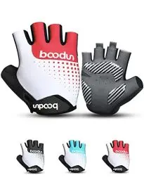 Produktbild: KONVINIT Fahrradhandschuhe Herren Damen Sommer Halbfinger MTB Handschuhe,Radhandschuhe für Rennrad/Mountainbike/Radreise,Fahrrad Handschuhe Freizeit Männer/Frau,Atmungsaktive,red L