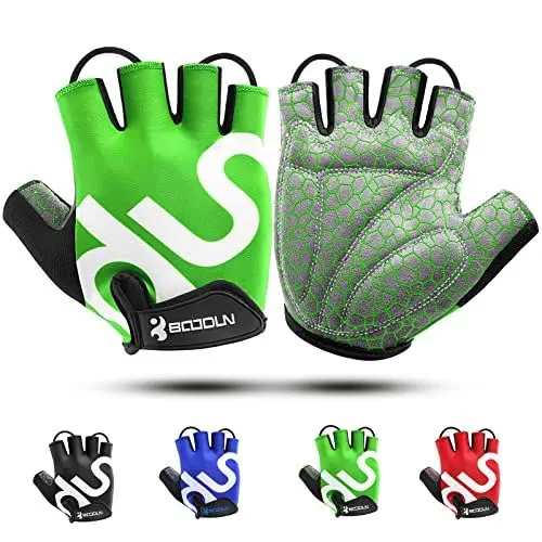 Produktbild: KONVINIT Fahrradhandschuhe Herren Sommer MTB Handschuhe Fingerlos Radhandschuhe für Rennrad und Mountainbike Atmungsaktiv Rutschfestes,Fahrrad Handschuhe Freizeit für Männer und Damen,Green M