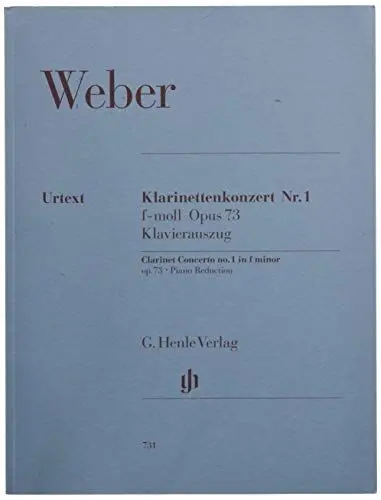 Produktbild: Konzert 1 F-Moll Op 73 Klar Orch. Klarinette, Klavier: Besetzung: Klarinette und Klavier (G. Henle Urtext-Ausgabe)