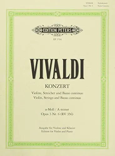 Produktbild: Konzert für Violine, Streicher und Basso continuo a-Moll op. 3 Nr. 6 RV 356: aus 