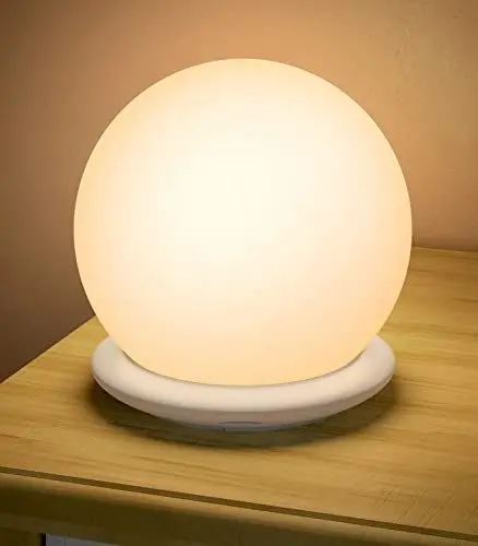 Produktbild: KOOFIT Nachtlicht Kinder, Stilllicht Dimmbar Nachtlicht Baby mit Touch & 1H Timer, Nachtlampe Kinderzimmer mit 8 Farbwechsel, USB Wiederaufladbares, Babyzimmer