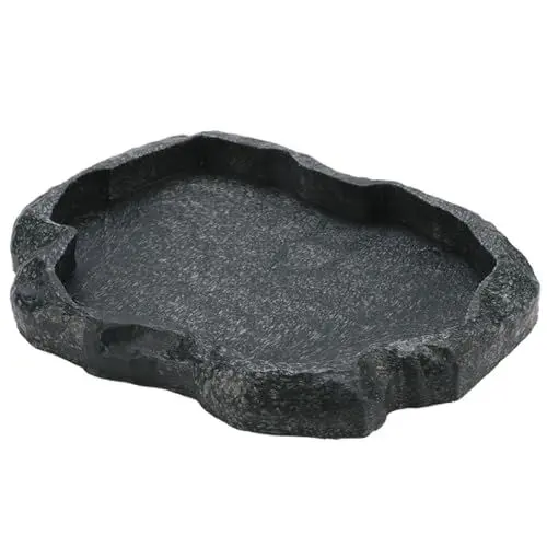 Produktbild: KooingTech Schildkröten Wasserschale, Reptilien Wasser Tablett, 18x14x2cm Reptilien Wasserschale Haustierfutterschale für Schildkröte Eidechse