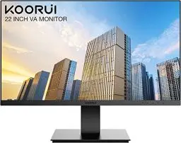Produktbild: KOORUI 22 Zoll Computer Monitor, Desktop Gaming Monitor, FHD 1080P, 75Hz, Eye Comfort, sRGB 99% Farbumfangs, (Ultradünne Blende, HDMI, VGA, Neigbar, VESA 75x75), PC Bildschirm