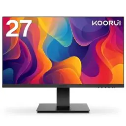 Produktbild: KOORUI 27 Zoll Monitor,Full HD (1920x1080), 75Hz, VA, 5ms, Augenpflege, Rahmenlos, Blaulichtfilter, HDMI, VGA, VESA 75x75