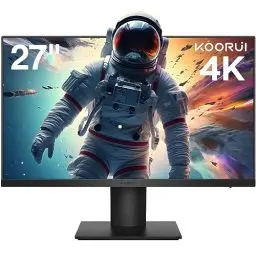 Produktbild: KOORUI Monitor 27 Zoll, 4K PC Bildschirm UHD(3840 * 2160), IPS, 4ms, 60Hz, 2X HDMI 2.0 & DisplayPort 1.4, Adpitive Sync, HDR10, VESA 100 * 100mm, 90% DCI-P3, Eye Care, Schwarz