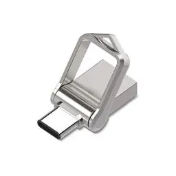Produktbild: KOOTION USB Stick 128GB USB 3.0 Typ C USB Speicherstick Flash-Laufwerk Memory Stick OTG mit Keyring Waterproof für Android Smartphones,Tablet (Silber-128GB)