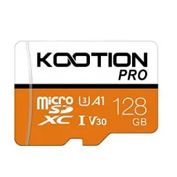 Produktbild: Kootion Micro SD Karte 128GB UHS-I Speicherkarte MicroSDXC Mini SD Karte 128G Memory Karte Speicher SD Karte(A1 V30 U3 4K) MicroSD Card Memory Card für Kameras Handy Tablets Android Smartphones
