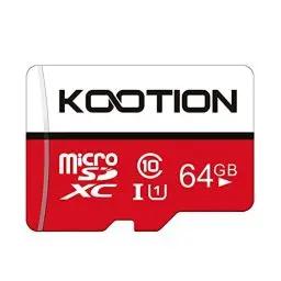 Produktbild: Kootion Micro SD Karte 64GB Class10 Speicherkarte, Bis zu 80 MB/s Lesegeschwindigkeit, MicroSDXC Card Memory Karte A1 U1 UHS-I MicroSD Karte für Kameras Handy Tablets Android