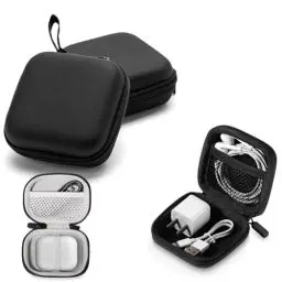 Produktbild: KopfhöRer Aufbewahrung, OhrhöRer und KopfhöRer Quadratisches Schwarzes OhrhöRer-Etui, OhrhöRer-Etui Harte SchutzhüLle für in Ear Earphones, Mp3 Player, Ipod Nano, SchlüSsel, U Festplatte