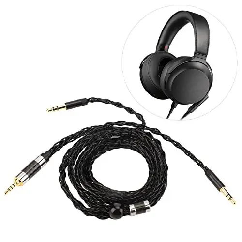 Produktbild: Annadue Ersatz Kopfhörerkabel, 2,5mm Symmetrischer Stecker auf Dual 3,5 Mm Stecker Audiokabel für MDR Z7 Z1R D7100 D7200 D600 D9200 für T1 T5