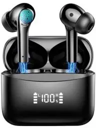 Produktbild: Kopfhörer Kabellos Bluetooth 5.3 Kopfhörer in Ear mit 4 Mikrofon ENC Noise Cancelling, HiFi Stereo Bass Earbuds 45H Spielzeit, Ohrhörer LED Anzeige USB C IP7 Wasserdichte Sports Kopfhoerer iOS Android