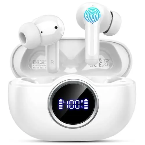 Produktbild: Kopfhörer Kabellos Bluetooth 5.4, Bluetooth Kopfhörer In Ear 2024 Kabellose Kopfhörer Tiefer Bass, ENC Noise Cancelling Mic Wireless Earbuds 36Std Wireless Ohrhörer, IP7 Wasserdicht/USB-C/LED-Anzeige