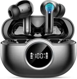 Produktbild: Kopfhörer Kabellos Bluetooth 5.4, In-Ear Kopfhörer Bluetooth mit 4 ENC Mic, Kabellose Kopfhörer 36 Std Noise Cancelling Earbuds, IP7 Wasserdicht Ohrhörer, LED-Anzeige Headphone, USB-C, für Android/iOS