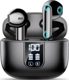 Produktbild: Kopfhörer Kabellos Bluetooth 5.4, In Ear Kopfhörer mit 6 Mic, ENC Noise Cancelling, 2025 Neue Earbuds Surround-Sound, Leicht/35 Std. Spielzeit/IP7 Wasserabweisend/LED-Anzeige, Ohrhörer für den Alltag
