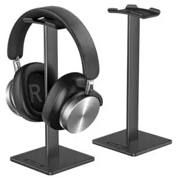 Produktbild: New bee Kopfhörerständer, Headset-Ständer, Kopfhörerhalter, universal, Aluminium, Gaming-Headset-Halter, Kopfhörer-Display, Ohrhörer-Halterung für alle Kopfhörer, Schwarz