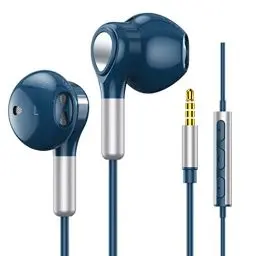 Produktbild: Kopfhörer mit Kabel, In Ear Kabel Kopfhörer Ohrhörer, in Ear Kopfhörer mit 3.5mm Klinke, Kabel Kopfhörer mit Mikrofon und Lautstärkeregler für iPhone, Samsung, Android, iPad, MP3,usw 3,5mm Audiogeräte