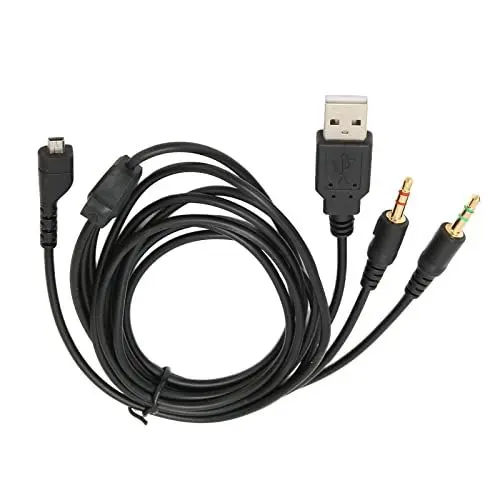 Produktbild: Kopfhörer-Audiokabel, 3,5-mm-Klinkenkabel mit Arctis-USB-Kabel und 5 Beleuchtung für Arctis
